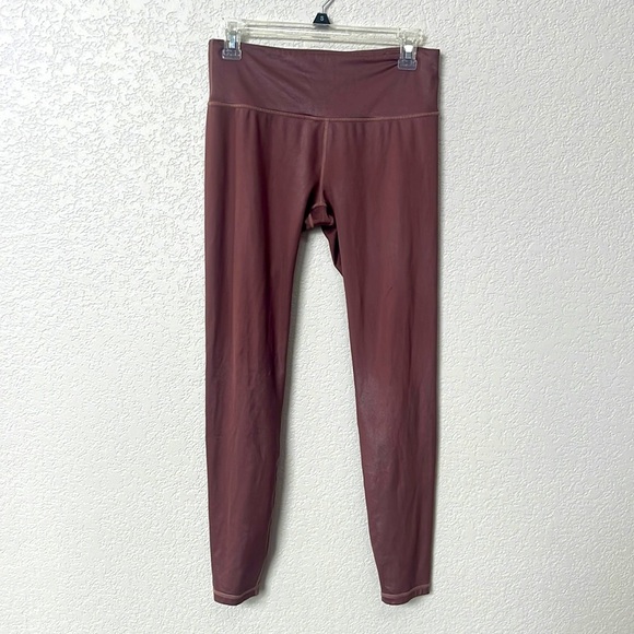 Athleta Metallic Legging Pant Pink size Small - Picture 1 of 11